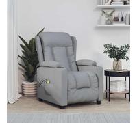 Sedia massaggiante elettrica Recliner, tessuto grigio chiaro, vibrazione a 6 punti, Power Reclining Sofa for Living Room, Bedroom, Reading Spaces, Comfort Home Lounge Furniture