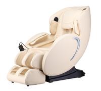 Sedia Massaggio Shiatsu Zero Gravity Bianco Crema Beige Con Riscaldamento Blu