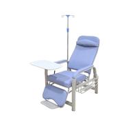 Sedia medica completamente reclinabile con bracciolo regolabile e supporto per palo IV per prelievo di sangue e procedure di infusione in contesti clinici