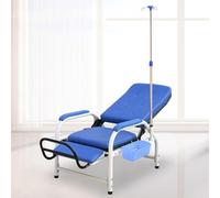 Sedia medica completamente reclinabile con supporto IV per prelievo di sangue e paziente in attesa in clinica