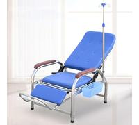 Sedia medica completamente reclinabile per flebotomia, con supporto IV, sedia in pelle per sala d'attesa per cliniche (completamente sdraiata)