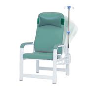 Sedia medica per flebotomia con braccioli regolabili e struttura in acciaio, completamente reclinabile per il massimo comfort nelle procedure di estrazione del sangue, ideale per cliniche e laboratori