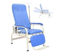Sedia medica regolabile per flebotomia completamente reclinabile con supporto IV, struttura in acciaio, ideale per cliniche e sale d'attesa, sala trattamenti e reception