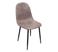 SEDIA METALLO SALOTTO PRANZO IMBOTTITA Design MODERNA TORTORA 524488 cm