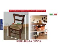SEDIA MEZZANA DELLA NONNA LEGNO DI FAGGIO BASSA PER CAMINO NOCE 2 2024