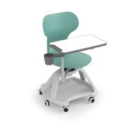 Sedia Mia Table su Ruote con Porta Zaino Mis. 7 Verde Salvia Per Ambienti Scolastici Innovativi