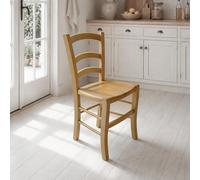 SEDIA MOD. VENEZIA IN LEGNO TINTA ROVERE CON SEDILE IN LEGNO