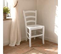 SEDIA MOD. VENEZIA SEDILE LEGNO LACCATO BIANCO