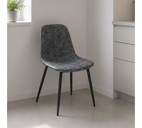 SEDIA MOD. VILLA ECOPELLE INVECCHIATA GRIGIO SCURO