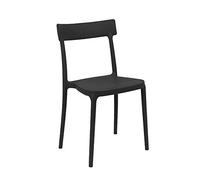 Sedia Modello Argo in Polipropilene Set 4 Pezzi - Disponibile in 7 Colori (Nero Opaco)