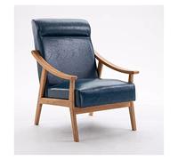 Sedia moderna di metà secolo singola in pelle PU poltrona lounge sedia per il tempo libero sedia da reception con struttura in legno massellofacile da montare poltrone per soggiorno