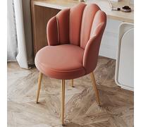 Sedia moderna e confortevole per camera da letto, con schienale, in acciaio al carbonio e spugna/latte, elegante sgabello per il trucco, 31 x 31 x 74 cm, disponibile in 6 colori (lattice rosso)