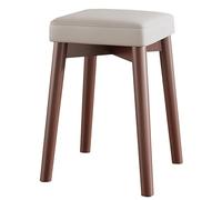 Sedia moderna e confortevole per piccoli spazi, in legno massello, facile da installare, per spogliatoio e ristorante, sedia per trucco (marrone e grigio)