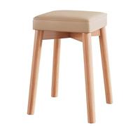 Sedia moderna e confortevole per piccoli spazi, in legno massello, per camera da letto, salone e ristorante, facile da installare (colore: naturale + kaki)