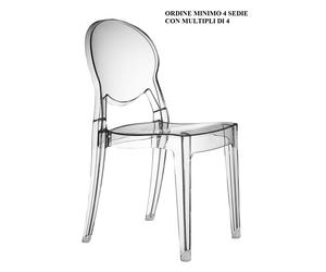 SEDIA MODERNA IGLOO CHAIR SCAB IN POLICARBONATO TRASPARENTE IMPILABILE CASA BAR