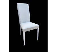 SEDIA MODERNA IMBOTTITA ECOPELLE BIANCO