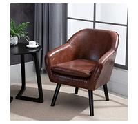 Sedia moderna in pelle marrone con gambe in legno massello, poltrona metà secolo con schienale e schienale per soggiorno, camera da letto, sala ricevimenti, ufficio, eleganti sedie da pranzo per un
