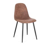 Sedia New Irelia nero/microf.cognac Cognac
