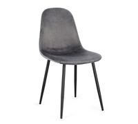 Sedia New Irelia nero/vel.grigio scuro Grigio scuro
