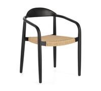 Sedia Nina in legno massello finitura nera