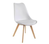SEDIA NORDICA Design IMBOTTITA MODERNA Polipropilene Gambe Legno 5448H83 cm