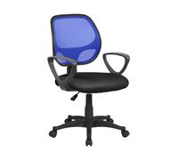 Sedia operativa con Braccioli Atlanta da ufficio 57x55,5xh55-100 cm blu nero blu