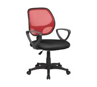 Sedia operativa con Braccioli Atlanta da ufficio 57x55,5xh55-100 cm Rosso nero rosso