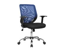 Sedia operativa con braccioli, TUCSON per casa ed ufficio Dimensioni 54x60xh90-max 98 cm ruote piroettanti colore blu blu