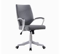 Sedia Operativa da Ufficio 63x69x90-100 cm Vallejo Schienale e Seduta Imbottiti Razze in Nylon Bianco e Grigio