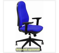 Sedia operativa girevole Unisit Ariel AIER Eco smart rivestimento ignifugo - blu