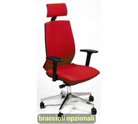 Sedia operativa girevole Unisit Larissa LR1SB con poggiatesta - rivestimento ign