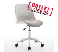 Sedia operativa Regolabile AMARILLO per casa ed ufficio Dimensioni 54x60xh 90 cm-max 98 cm Con schienale in plastica Bianco bianco