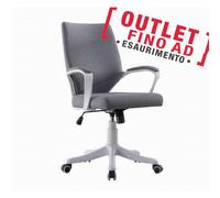 Sedia operativa VALLEJO Rivestimento in tessuto nero e rete tecnica Dimensione 43x48,5x h 90 max 100 cm nero, per casa ed ufficio nero
