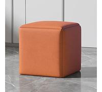 Sedia ottomana impilabile 5 in 1 con ruote girevoli, sgabello versatile per soggiorno/sala da pranzo, design quadrato in tessuto tecnologico elegante