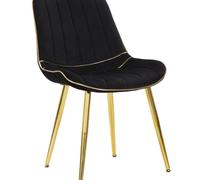 SEDIA PARIS NERA/GOLD SET 2 PZ