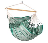 Sedia pensile Habana Agave Kingsize in cotone organico verde grün