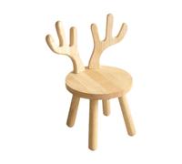 Sedia per bambini Sgabello in legno Pouf con schienale per bambini per casa