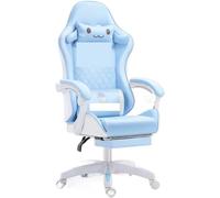 Sedia per computer, Sedie Camera da letto Comoda sedia per computer da ufficio Sedia da gioco per la casa Sedia girevole Sedie per giocatori dal vivo regolabili Sedia (Colore : Blue Pedal) Stabilize