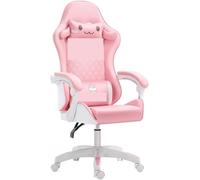 Sedia per computer, Sedie Camera da letto Comoda sedia per computer da ufficio Sedia da gioco per la casa Sedia girevole Sedie per giocatori dal vivo regolabili Sedia (Colore : Pink No Pedal)