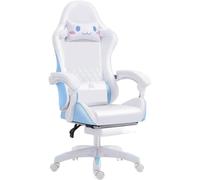 Sedia per computer, Sedie Camera da letto Comoda sedia per computer da ufficio Sedia da gioco per la casa Sedia girevole Sedie per giocatori dal vivo regolabili Sedia (Colore : White Pedal) Stabilize