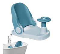 Sedia per doccia per bambini, sedile per vasca da bagno per bambini, Sedile di supporto per bagnetto con schienale regolabile, Seggiolone da bagnetto portatile con base a ventosa, sedile da bagno anti