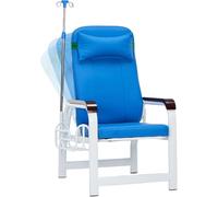 Sedia per flebotomia con braccioli imbottiti e poggiapiedi, design affidabile per procedure di estrazione del sangue nei laboratori medici