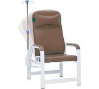 Sedia per flebotomia con braccioli imbottiti e poggiapiedi, design reclinabile per procedure di estrazione del sangue in laboratori medici