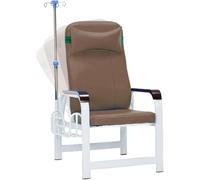 Sedia per flebotomia con braccioli imbottiti e poggiapiedi, design reclinabile per procedure di estrazione del sangue in laboratori medici