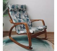 Sedia per interni Rocking Chair, tessuto Upholstered Recliner, moderna Rocking Accent Chair, Rocking Chair Recliner Sofa W Arms, Single Leisure Chair for Balcony Yard, Living Room, Bedroom