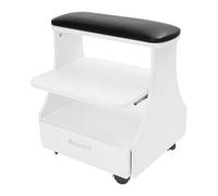 Sedia per manicure e pedicure, con ruote e cassetti, per la cura dei piedi, per la cura dei piedi, per la cura dei piedi, per la cura delle unghie dei piedi (nero)