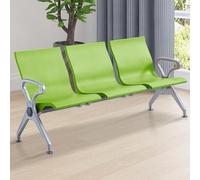 Sedia per sala d'attesa con braccioli, sedia per reception aeroportuale in poliuretano, sedie per ospiti da ufficio, panca per lobby per affari e uso bancario, grigio