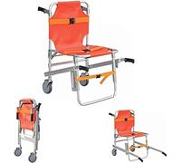 Sedia per scale, Sedia for scale Emergenza 2 Ruote Ambulanza Vigile del fuoco Evacuazione Sedia da trasporto medico con cinghie di ritenuta for paziente Capacità di 350 libbre