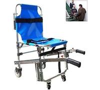 Sedia per scale, Sedia for scale Emergenza 4 Ruote Ambulanza Vigile del fuoco Evacuazione Sedia da trasporto medico con cinghie di ritenuta for paziente Capacità 350 libbre Blu