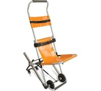 Sedia per scale, Sedia for scale Emergenza 4 Ruote Ambulanza Vigile del fuoco Evacuazione Sedia da trasporto medico con cinghie di ritenuta for paziente Capacità di 350 libbre Arancione